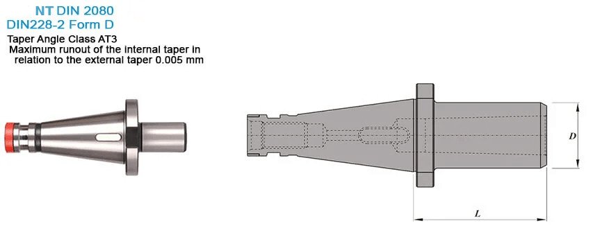 NT40 MT01 050 AD Morse Taper Adapter